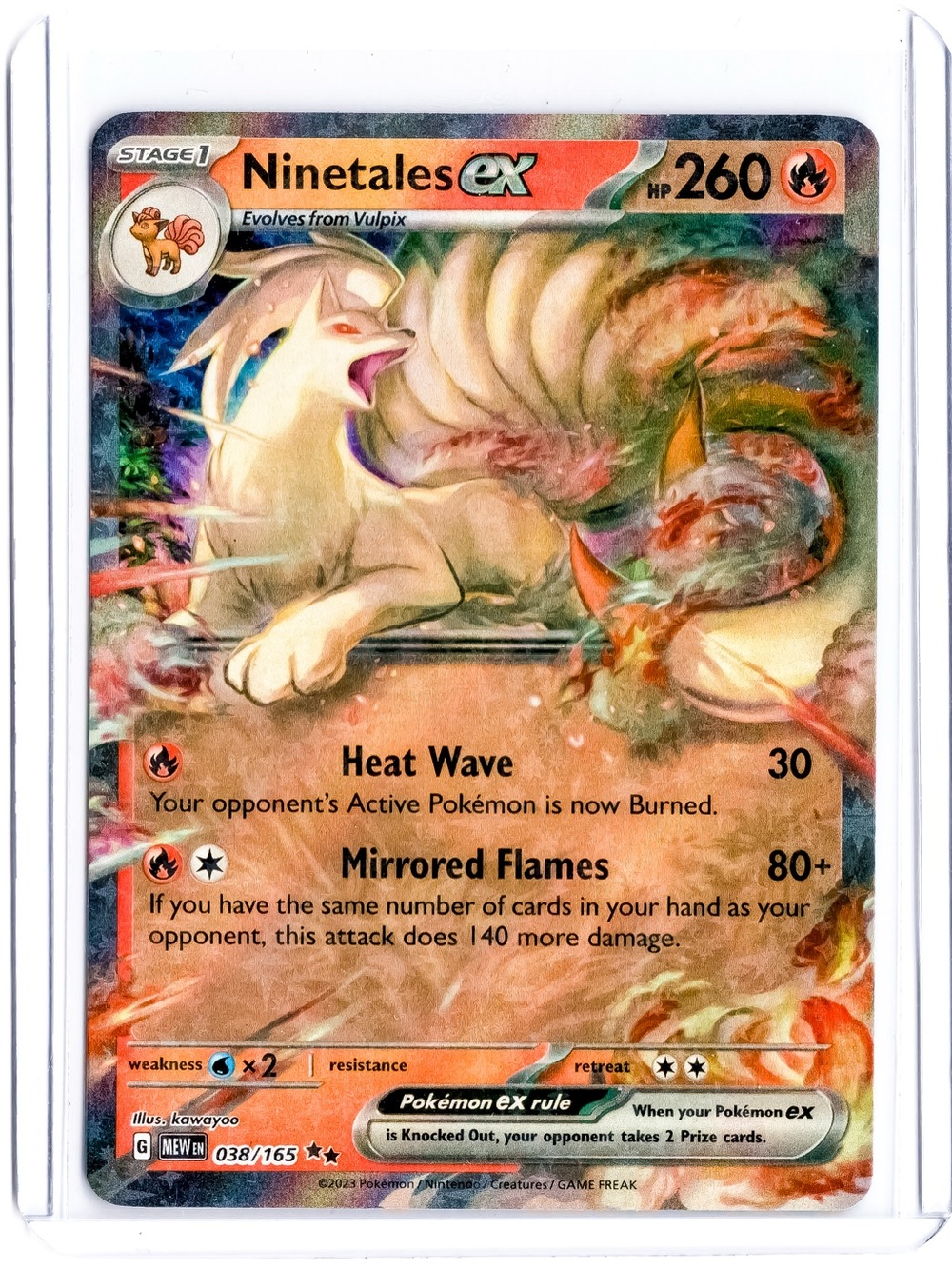 Ninetails 038/165 EX 151 NM Pokemon Trading Card